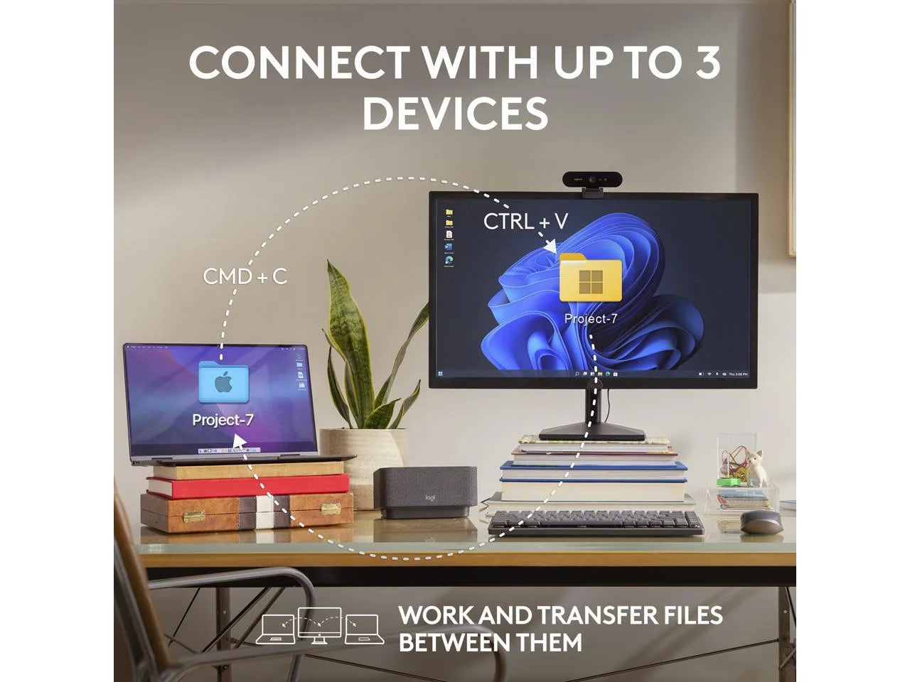 Compact Wireless Mouse, 8K DPI, Quiet Clicks, Bluetooth, USB C Q441411