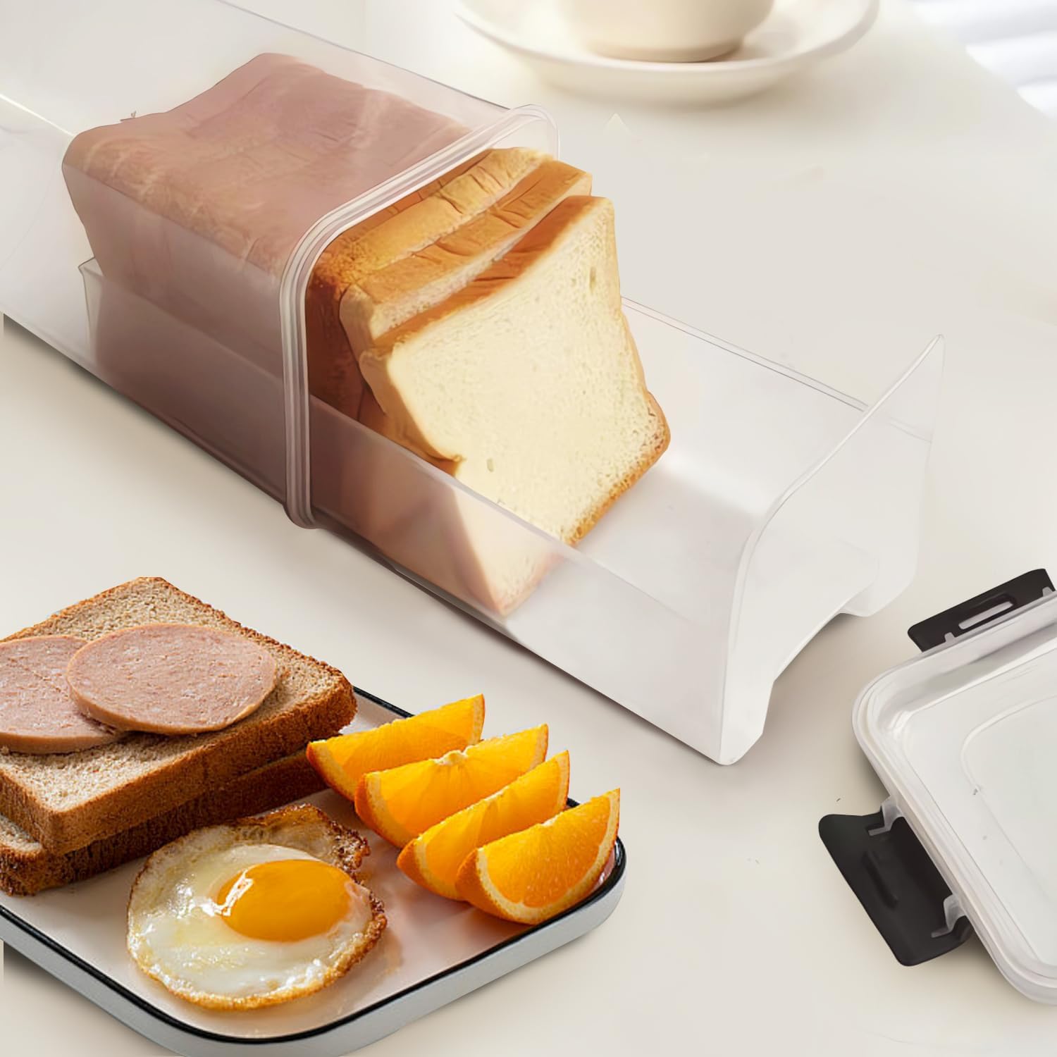 Bread Storage Container with Drawer Tray, Airtight Lid J2339