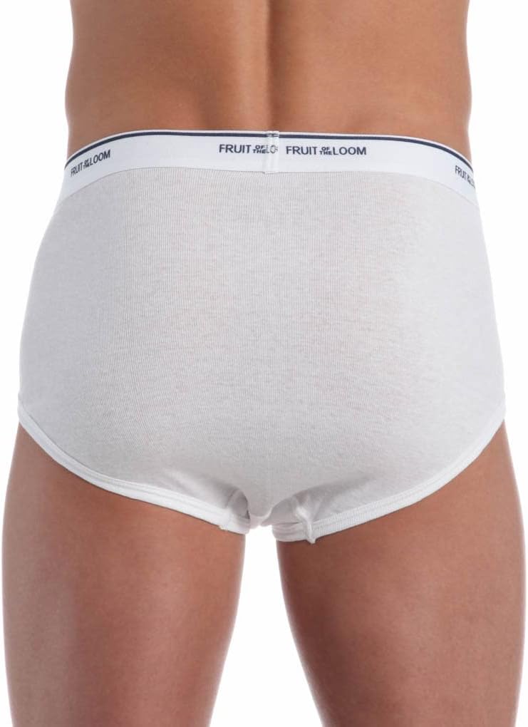 Men's Cotton Brief Underwear Multipack White Large R819