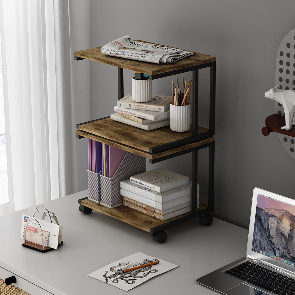 Printer Stand with Wheels and Storage B88890