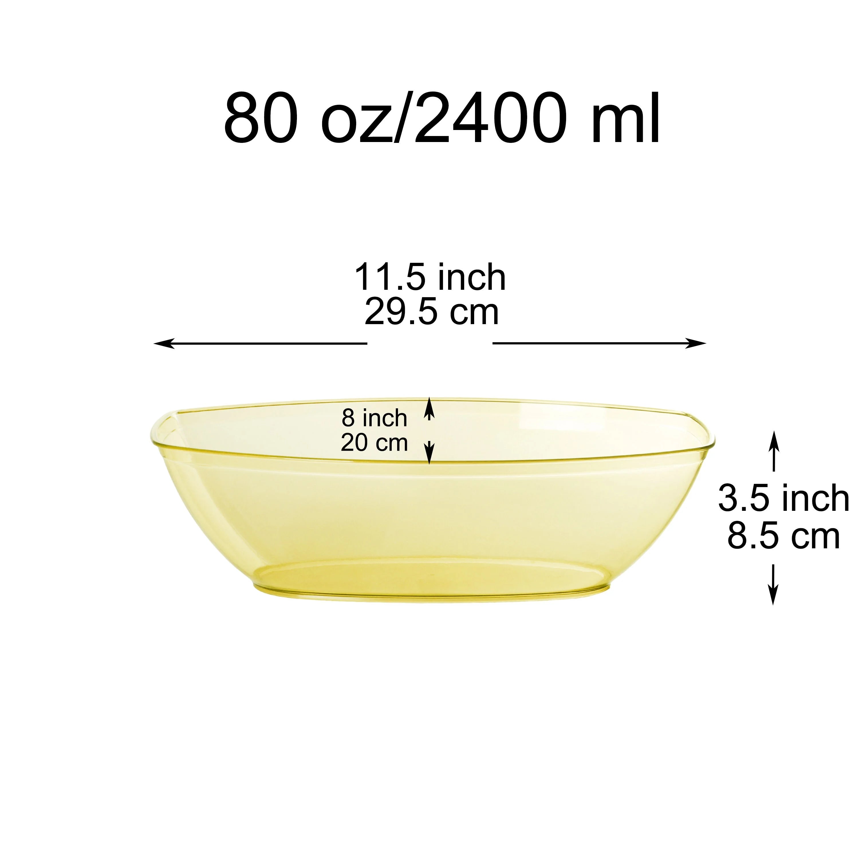80 Ounce Plastic Mixing and Serving Bowls, Set of 8, Rainbow G5536