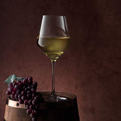 White Wine Glasses, Set of 4, 13.5 oz, Clear W692
