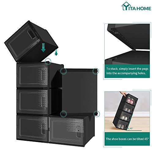 Stackable Shoe Storage Boxes for Closet, Bedroom, Entryway W712