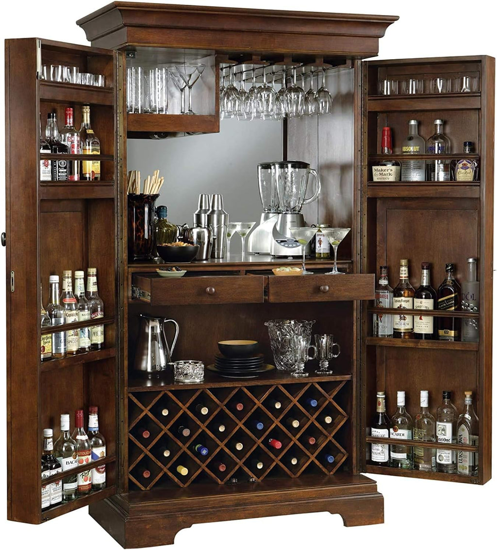 Wine & Bar Cabinet with Stemware Rack, 22 Bottle Storage H257480