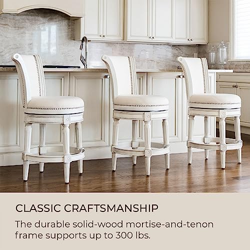 Bar Height Upholstered Barstool with Back, Set of 3 F3902