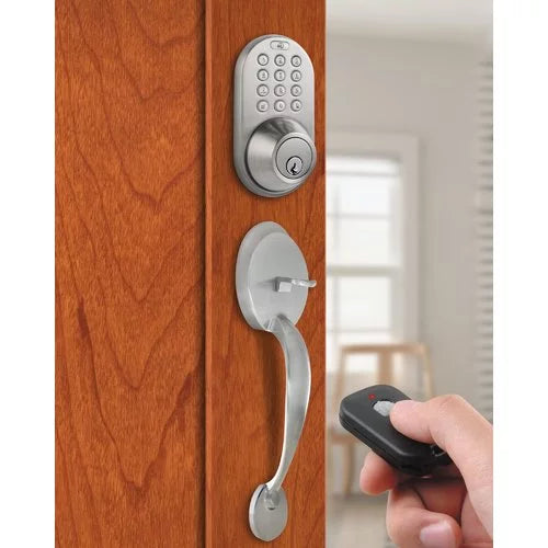 Digital Deadbolt Door Lock with Keyless Entry Keypad and Passage Handleset, Polished Brass Q3985