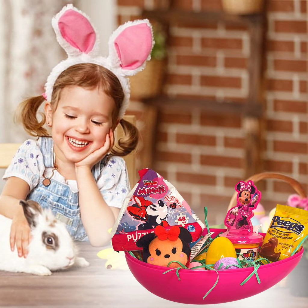 Jumbo Easter Egg with Plush Toy, Dough Figure, Candies & Reusable Container R5577