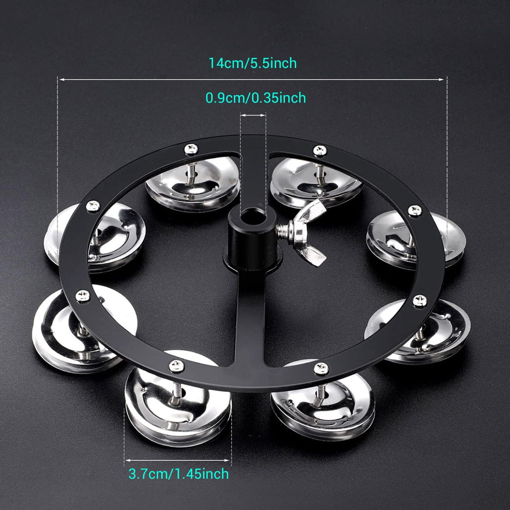 5.5" Mountable Hi-hat Tambourine with 8-Pair Steel Jingles U510