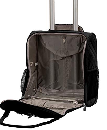 Upright Wheeled Underseater Carry-On Luggage, Black, 15-Inch X19326