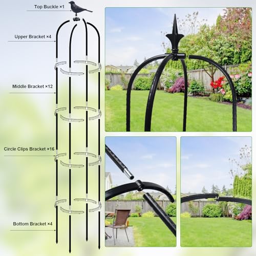 Garden Obelisk Trellis for Climbing Plants, 6ft, Indoor and Outdoor Y75654
