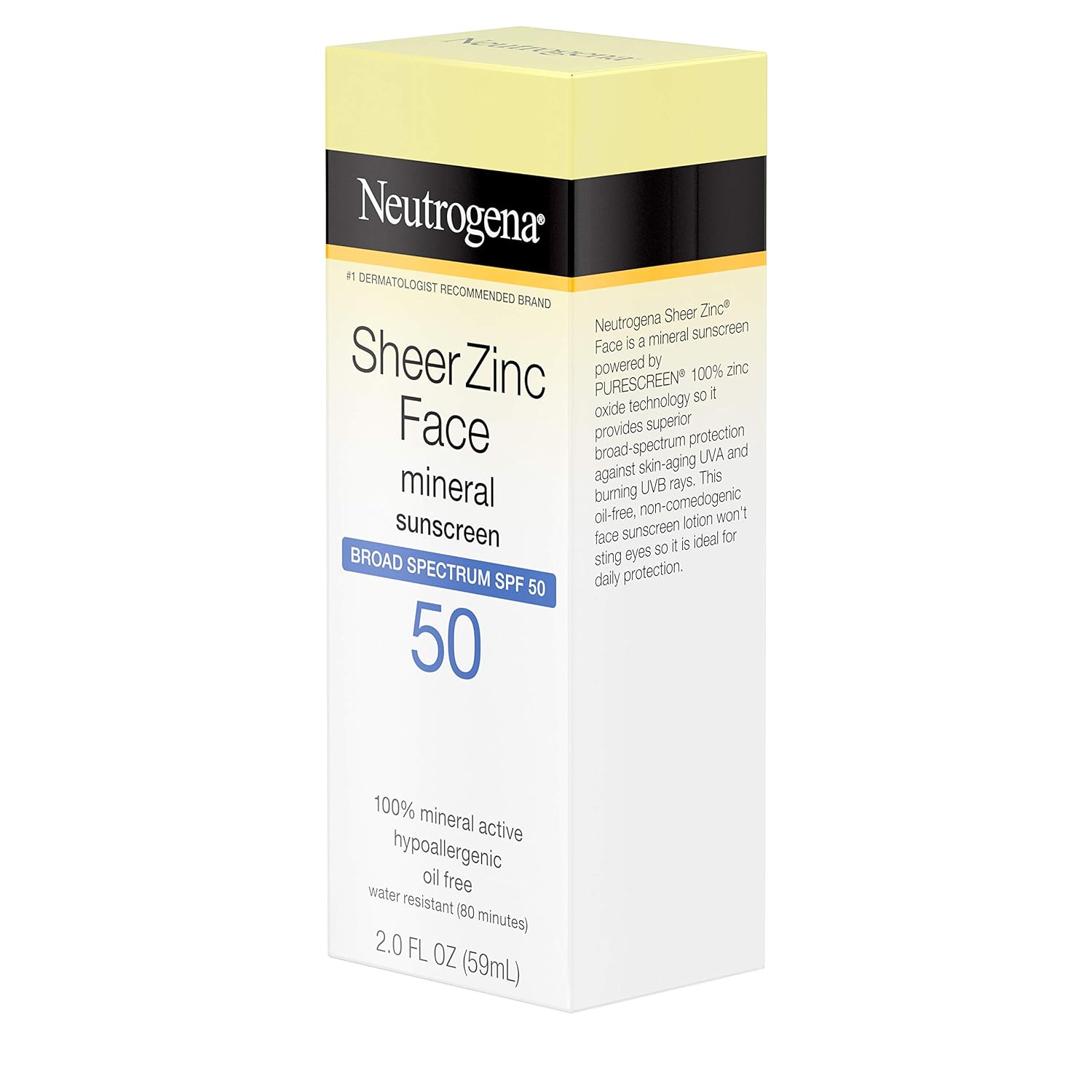 Mineral Face Sunscreen SPF 50, Oil-Free, 2 fl. oz F8367