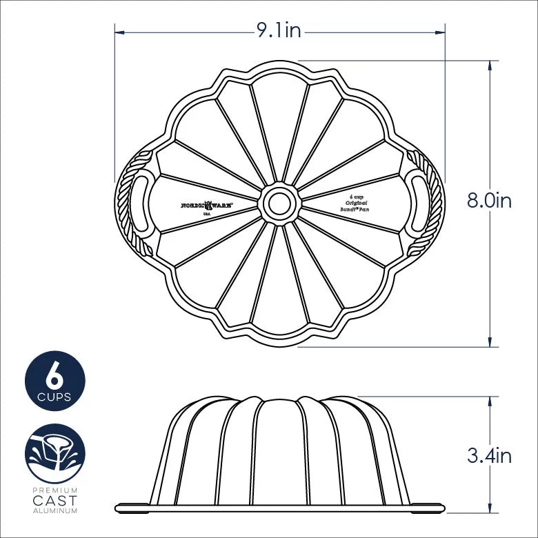 6-Cup Anniversary Bundt Pan L115
