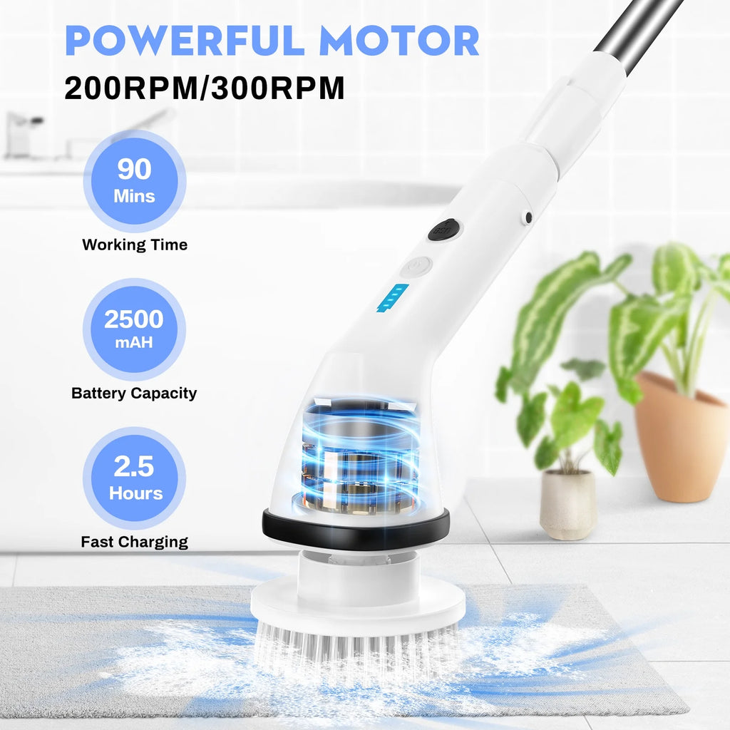Electric Spin Scrubber for Bathroom, Shower Cleaning Brush Kit S35266