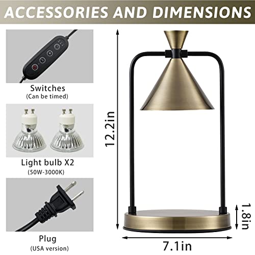 Candle Warmer Lamp with Timer, Dimmable Electric Light for Home Decor W66572