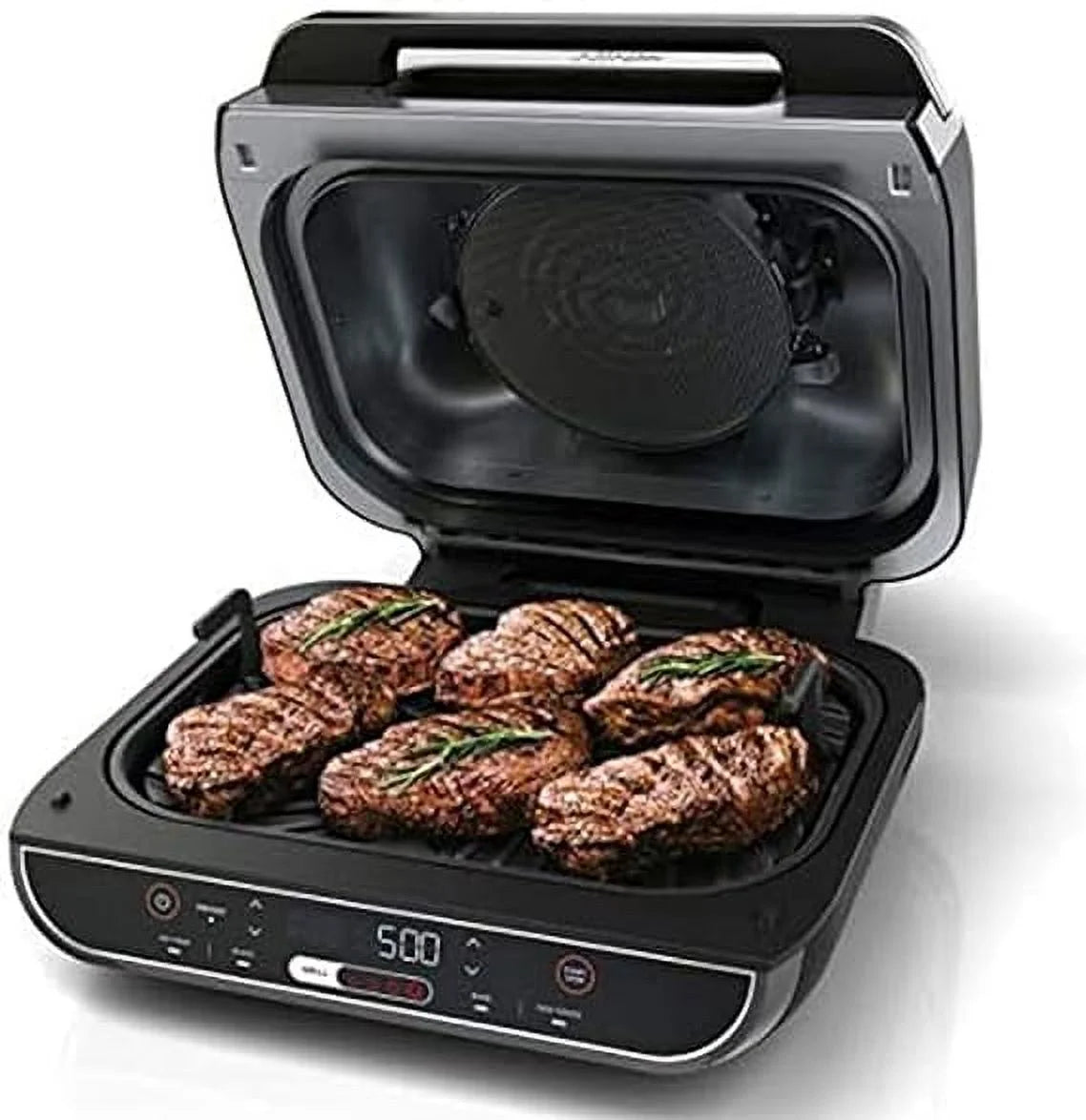 Indoor Grill with Air Fryer, 4-Quart, Black Z9457