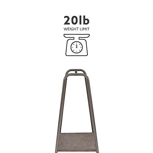 Modern Clothing Rack with Wooden Shelf L200