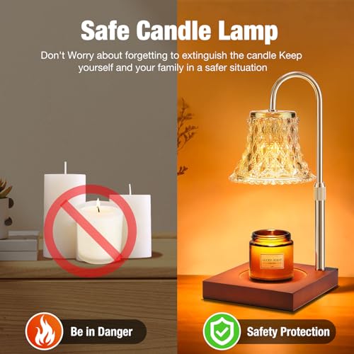 Candle Warmer Lamp with Timer & Dimmer, Adjustable Height, 2 Bulbs W99190