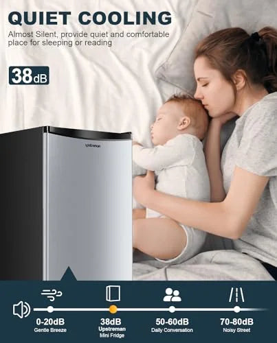 Mini Fridge with Freezer, Single Door, Adjustable Thermostat P82244