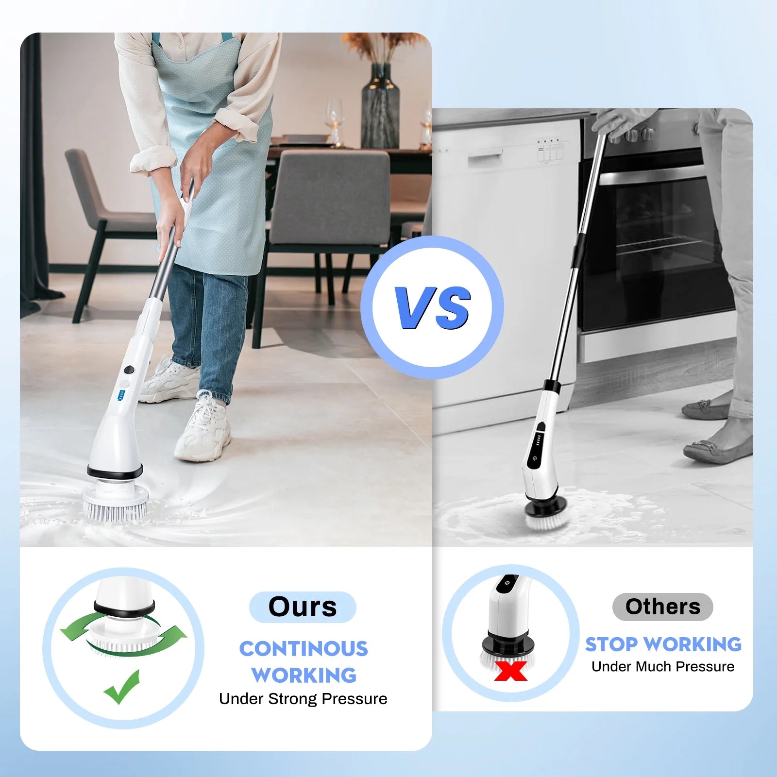 Electric Spin Scrubber for Bathroom, Shower Cleaning Brush Kit S35266