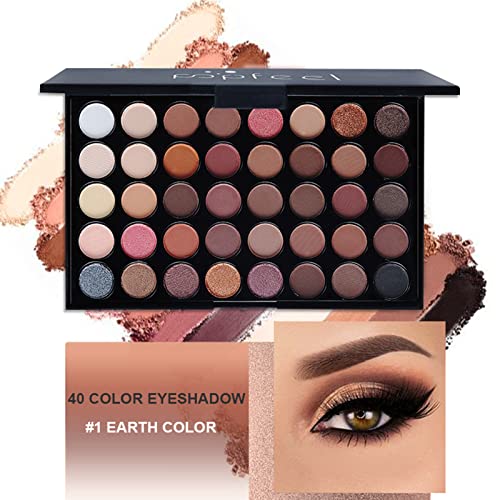 Holiday Makeup Gift Set for Women with Eyeshadow, Lipstick, Blush, Foundation, Mascara and Brush K52034