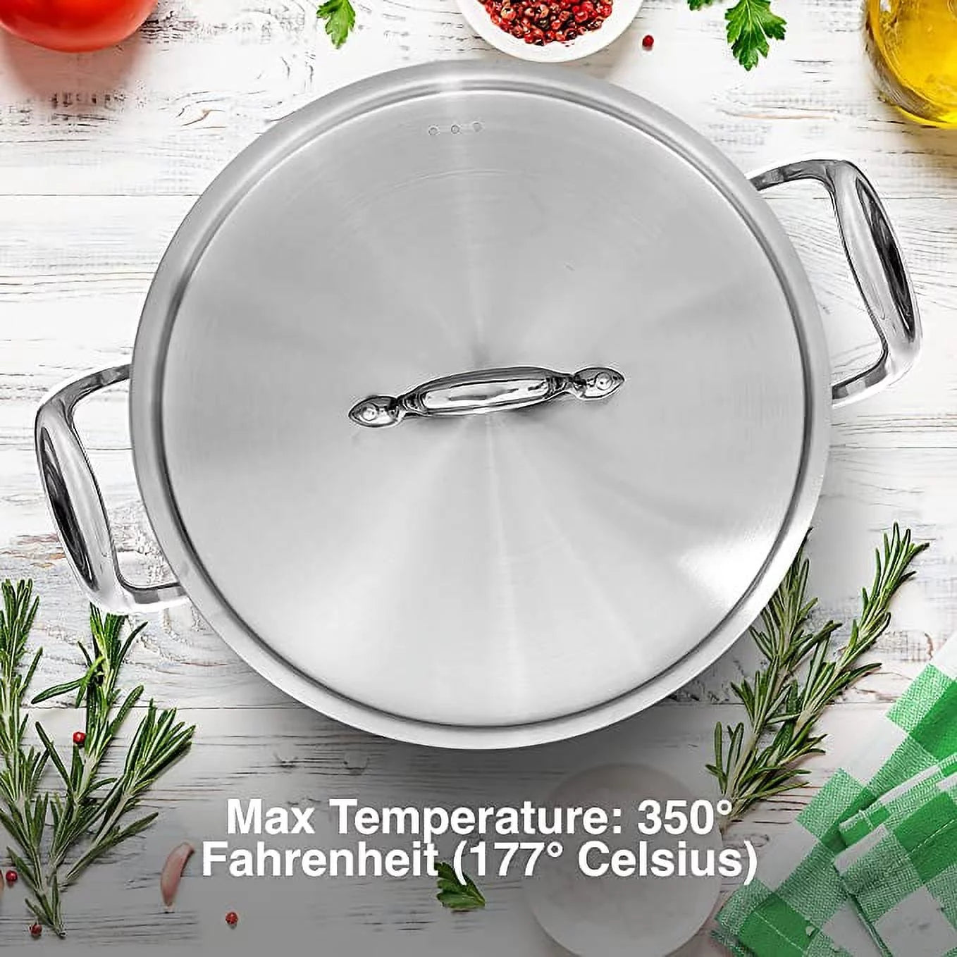 Stainless Steel Stockpot Lid with Handle O4321