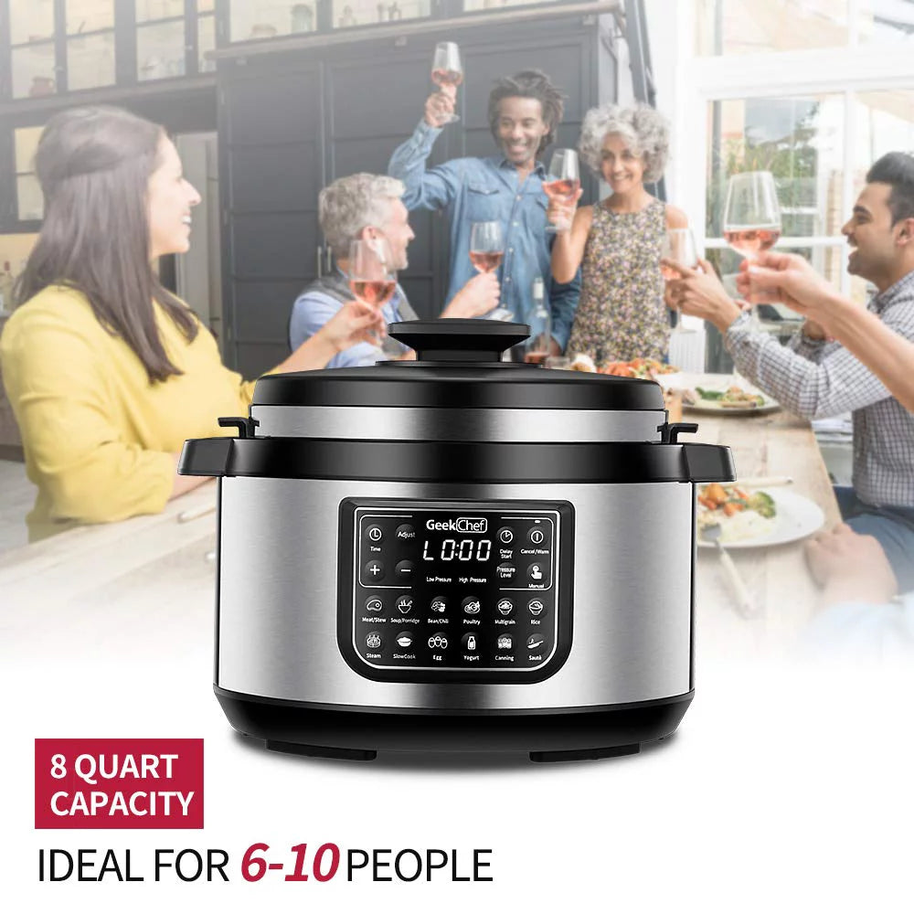 12-In-1 Electric Pressure Cooker, Stainless Steel E938