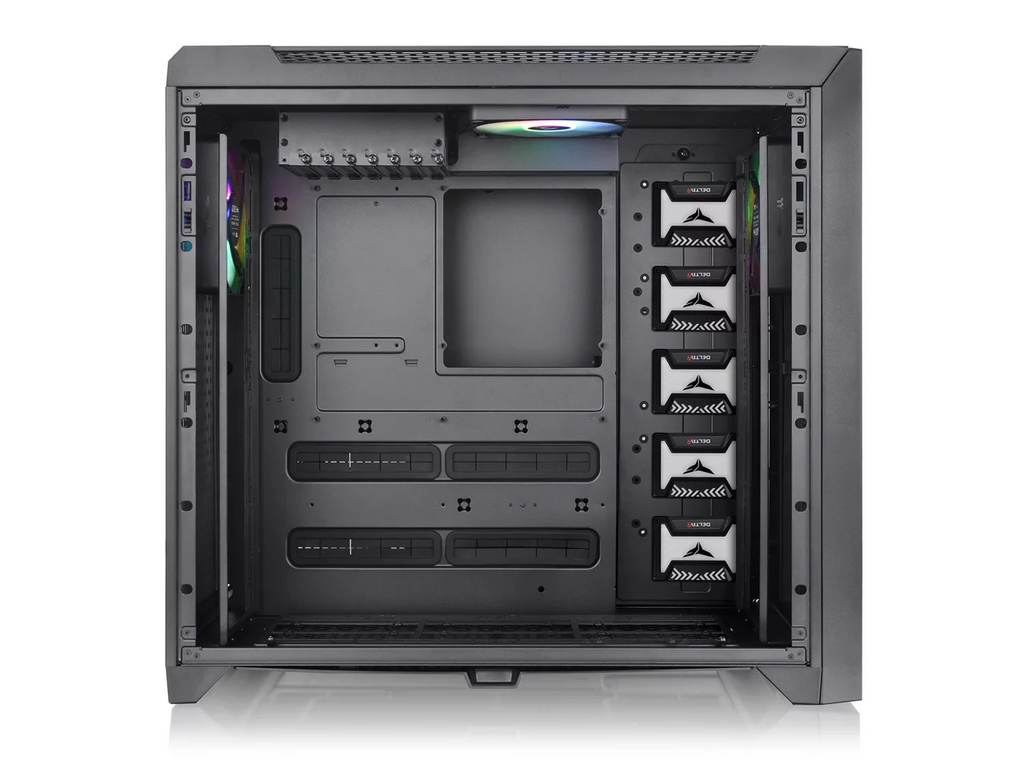 E-ATX Full Tower PC Case with Tempered Glass Panels and 3x140mm ARGB Fans O8162