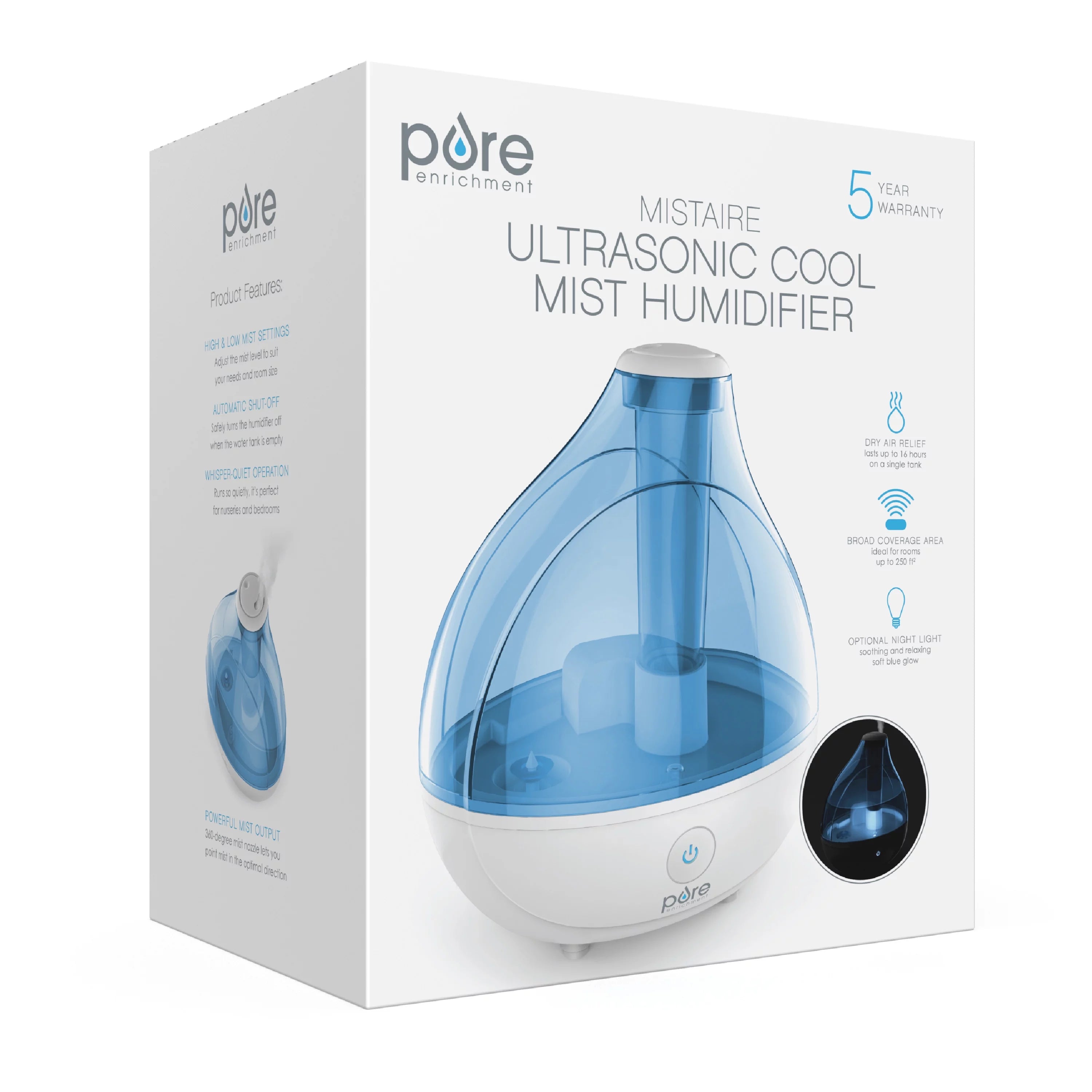 Ultrasonic Cool Mist Humidifier with 360° Rotation Nozzle B93137