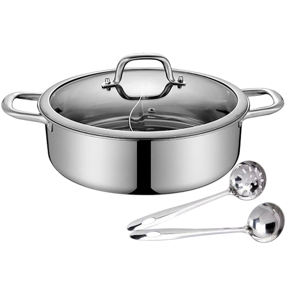 Stainless Steel Shabu Hot Pot for Induction and Gas Stove F317
