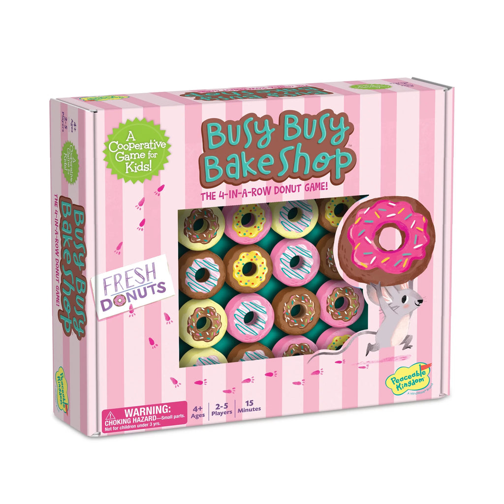 Peaceable Kingdom Busy Busy Bake Shop Cooperative Game for Kids - 2 to 5 Players - Ages 4+