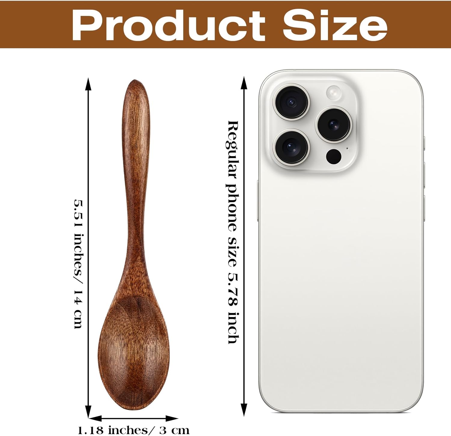 Small Wooden Spoons for Cooking, Soup, Tea and Coffee I898
