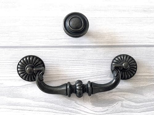 Vintage Antique Bronze 4.5" Cabinet Drawer Pull Handle A3777