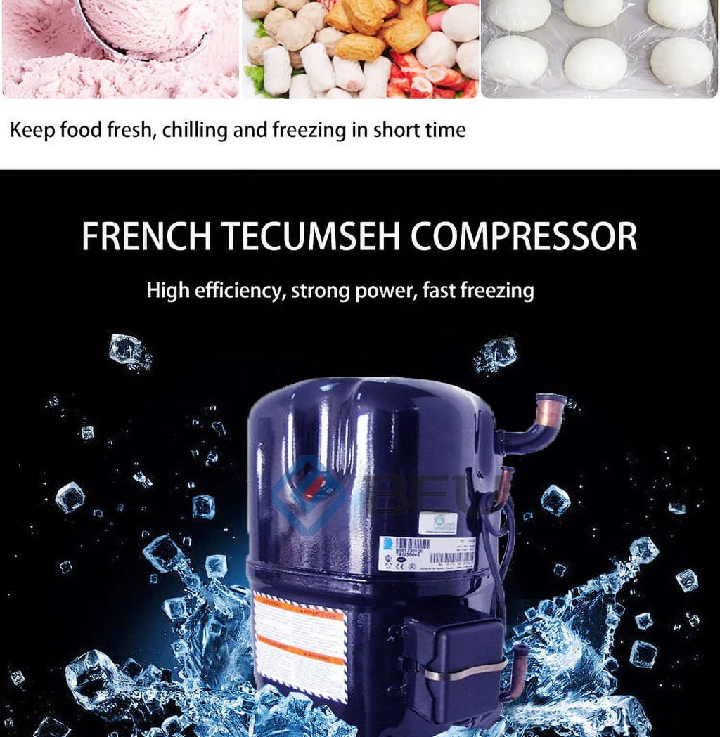 Commercial 3-Tray Blast Chiller & Freezer for Ice Cream, Chicken, Fish, Dessert O885129