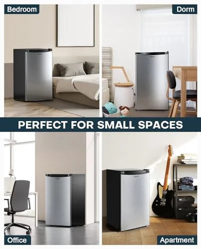 Mini Fridge with Freezer, Single Door, Adjustable Thermostat P82244