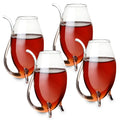 True Port Glasses with Sipper, Douro Port Wine Sippers Barware Glass, Set of 4