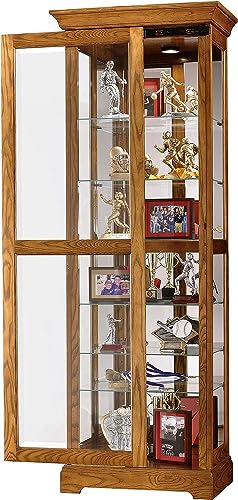 Curio Cabinet with Six Shelves and Locking Slide Door C380