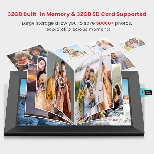10.1 Inch Digital Picture Frame with WiFi, HD Touch Screen and 32GB Memory D839
