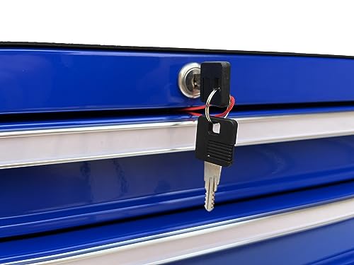 Industrial 2-Drawer Portable Metal Tool Chest, 26" Steel Storage Cabinet with Ball Bearing Slides U14884