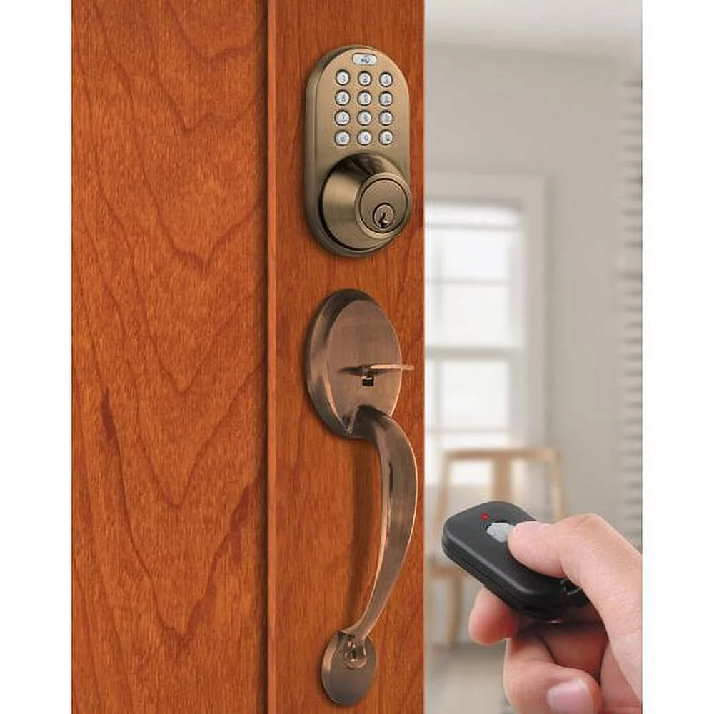 Digital Deadbolt Door Lock with Keyless Entry Keypad and Passage Handleset, Polished Brass Q3985