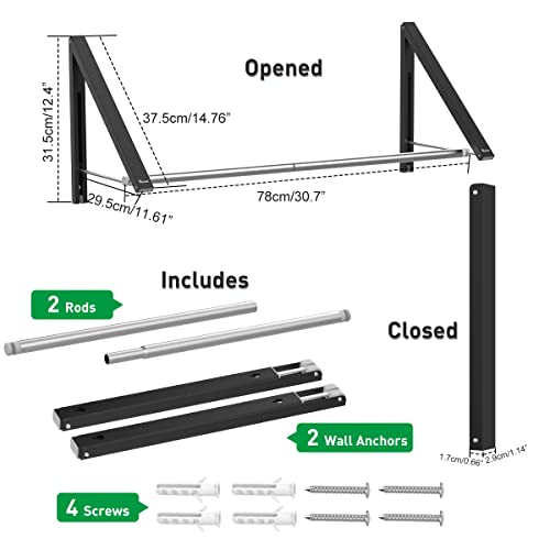 Wall Mounted Folding Drying Rack for Laundry Room Y65298
