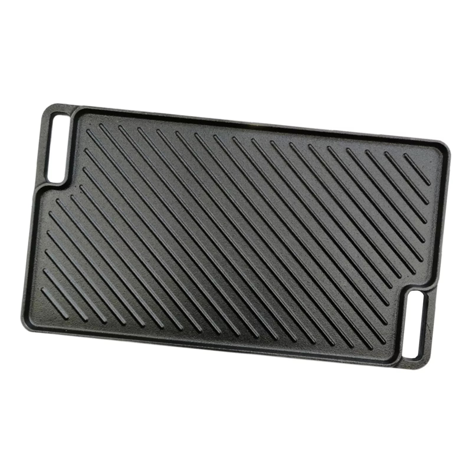 Reversible Cast Iron Griddle for Stovetop BBQ Q864399