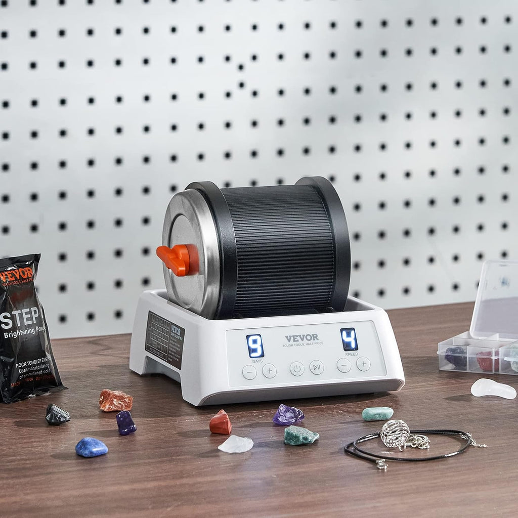 Rock Tumbler Kit, 4-Speed with Timer, Stone Polishing Set P59070