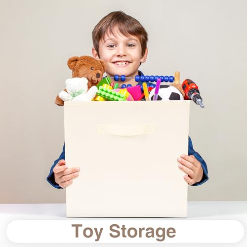 Storage Cubes Bins 6 Pack, Foldable Fabric Cube Storage with Handle B280411