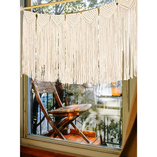 Macrame Curtain Valance for Bedroom Livingroom Kitchen Bathroom Wall Hanging F5933