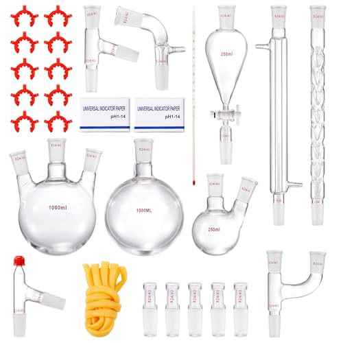 Laboratory Glassware Kit 29PCS 24/40, 250/1000ml E749
