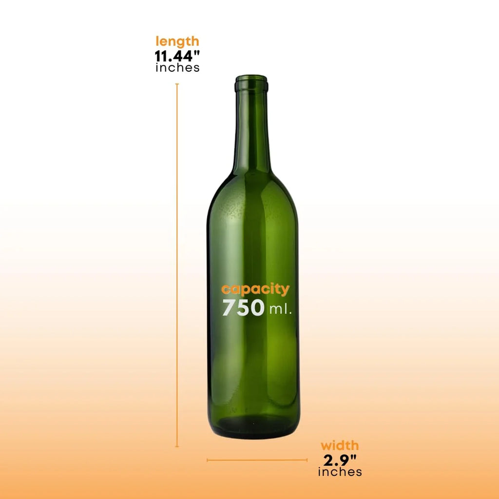 Wine Bottles, 750 ml, Pack of 12 V9390