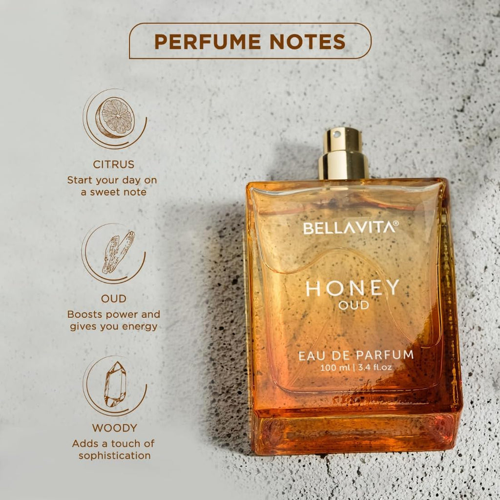Luxury Honey Oud Unisex Eau De Parfum with Bergamot, Patchouli, Vanilla 100ML V964181