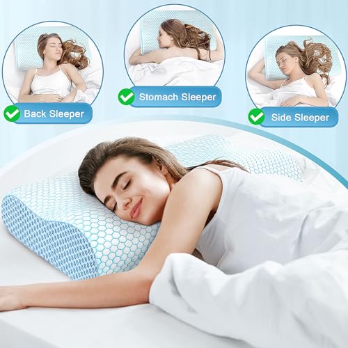 Ergonomic Memory Foam Neck Pillow for Sleeping and Neck Pain Relief M1003