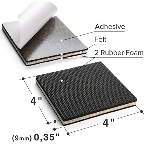 Non Slip Furniture Pads 6 Inch Self Adhesive Rubber Feet Floor Protectors V75118