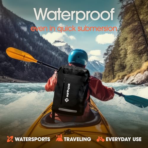 Waterproof Hiking Backpack with Roll-Top Closure, 35L C19873